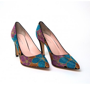 Lush Flower in multicolor black