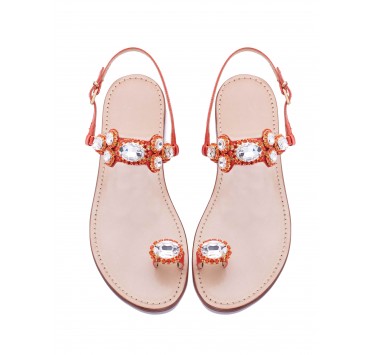 Sandalo Gioiello in Arancio