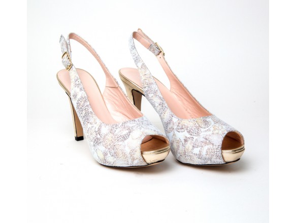 Stamped Leather Flowers in gold