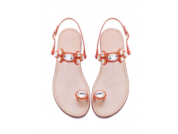 Sandalo Gioiello in Arancio